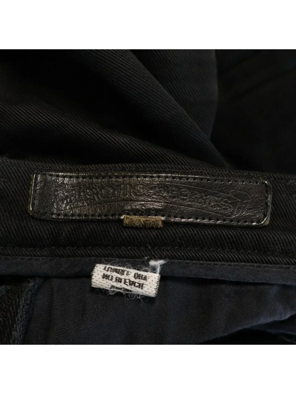 Chrome Hearts Vintage Cross Ball Button Flarenie Denim Pants Black